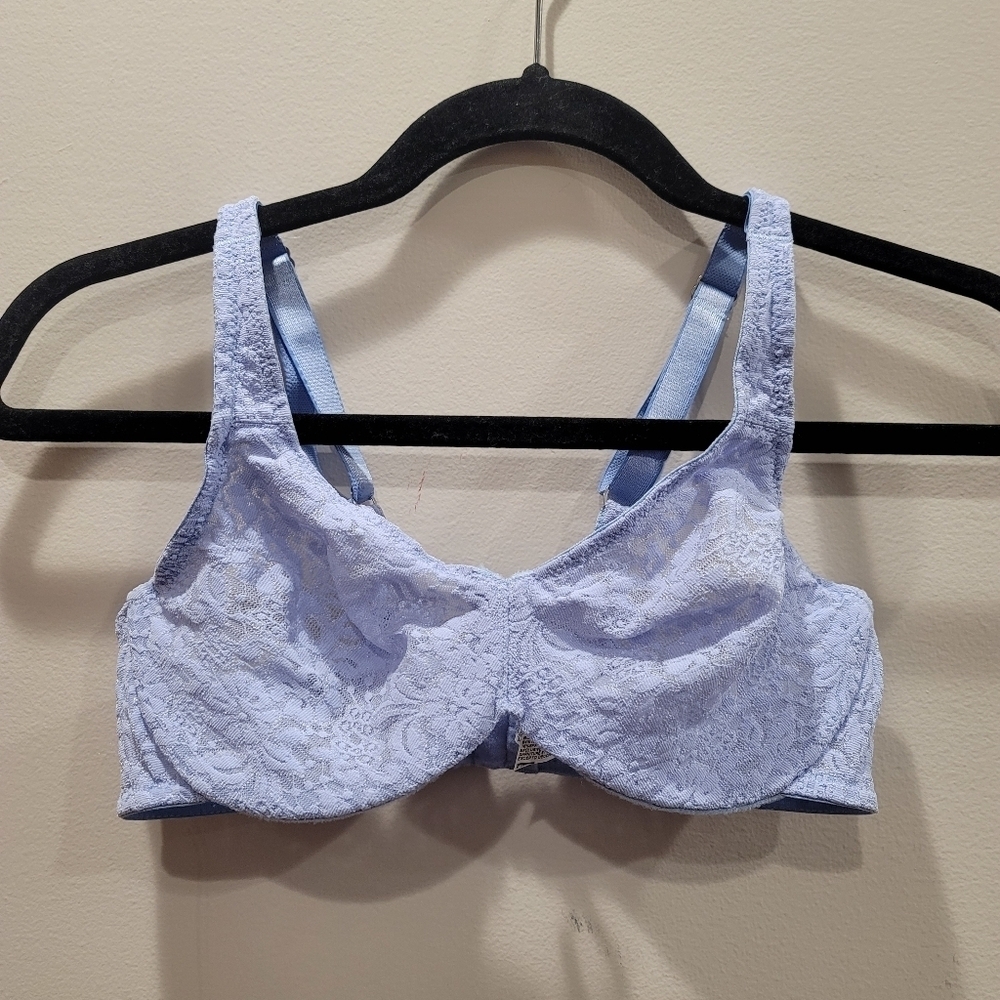 Wacoal Full Figure Halo Lace Underwire Hydrangea Bra  #65547 - 34C